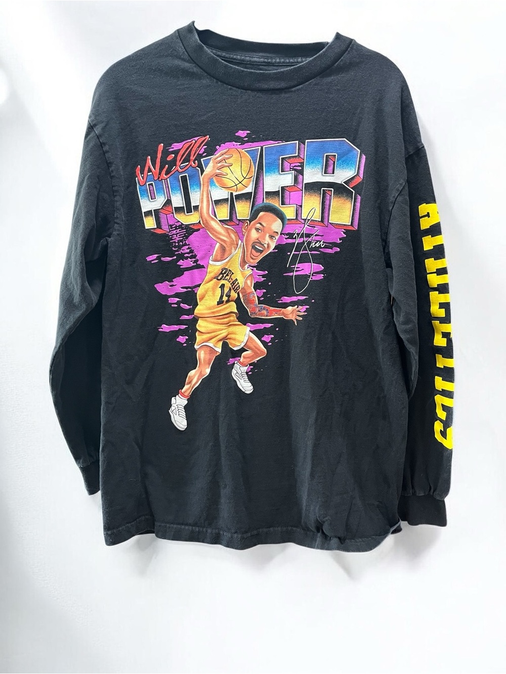 Bel-Air Athletics Will Power Will Smith Long Sleeve Graphic Tee Shirt-M